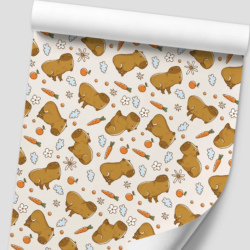3/5/10 Stück A3+ Capybara Geschenkpapier Niedliches Kapibala Kraftpapier DIY Geschenkverpackung Kinder Geburtstag Hochzeit Party Deko Zubehör – Detail 3