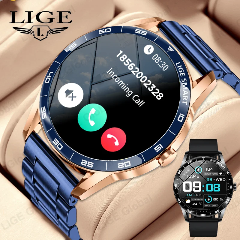 

LIGE New Voice Calling Smart Watch Men Sports Blood Oxygen Health Monitoring Women Full Touch Screen Bluetooth Smartwatch Gift