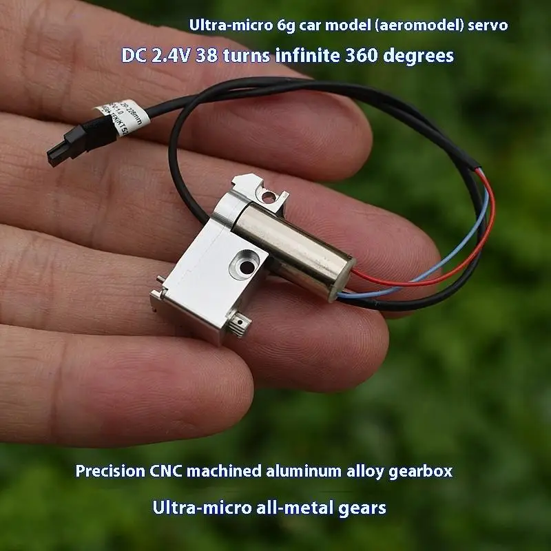 

Full Metal Gearbox Motor DC 2V-3.7V 3V 49RPM Slow Speed 716 Coreless Motor CNC Aluminum Alloy Car Boat Servo Engine