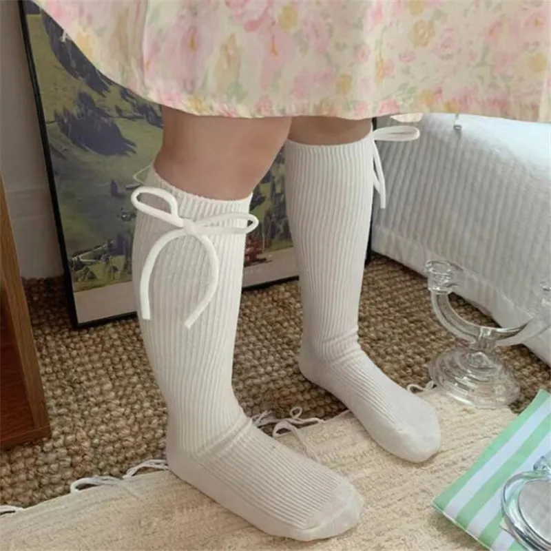 

Children Girls Socks Cotton Bow Solid Girl For Baby Sock Fashion Princess Socks