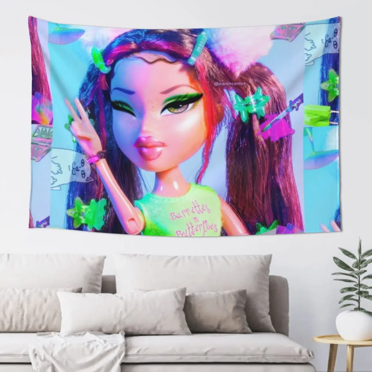 Tapiz de limonada, decoración de pared, decoración de Anime, tapiz bonito de cosas para habitación