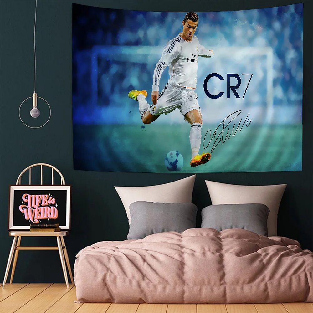 Cristiano ronaldo cr7 bunte Tapisserie Wandbehang böhmische Wandteppiche Mandala Wand kunst Dekor