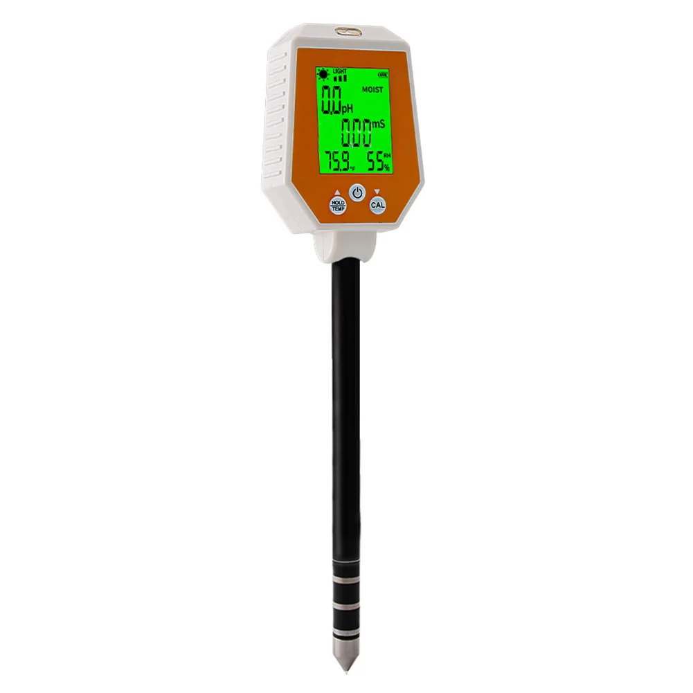 6-in-1 Soil Tester Accurate PH Moisture Temp And Light Meter Soil Analyzer Comprehensive Soil Analysis Gardening Supplies