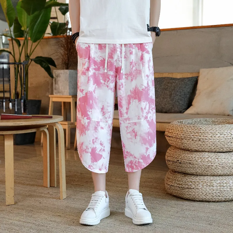 Men's Casual Lantern Print Shorts for Summer Beach Holidays Fashionable Men's Casual Shorts with Unique Print Design