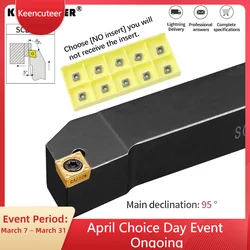 External Turning Tool 95 Degrees Holder End Face CCMT Carbide Inserts Lathe CNC Cutting Tools Set SCLCR/L 1616 2020 2525