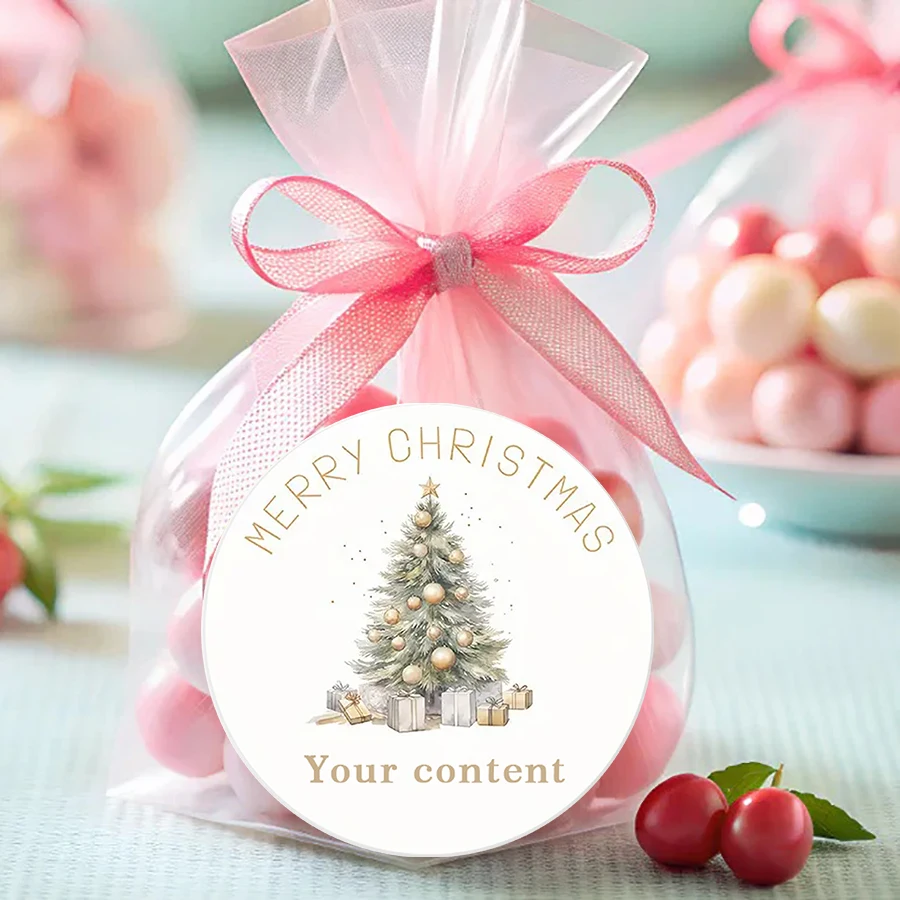 90 peças de adesivos de felicitações de Natal para embrulho de presente, cartões e decorações de festas