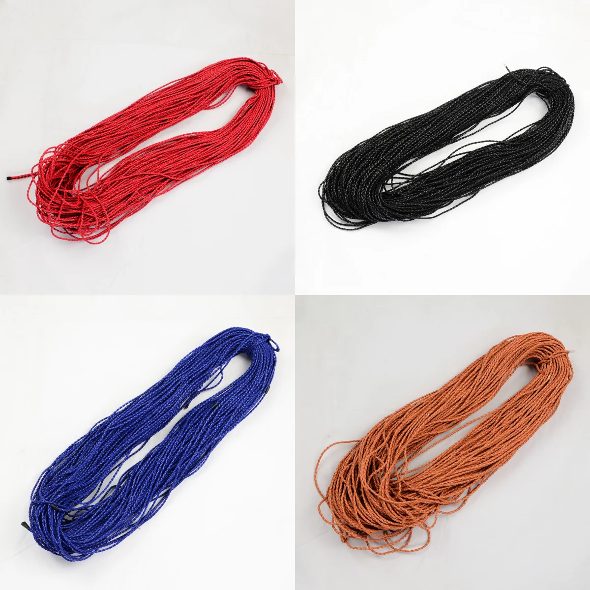 95m Braided Imitation Leather Cord Black Braided Leather Rope Cord DIY Pendant Bracelet Necklace Jewelry Making Crafts Accessory