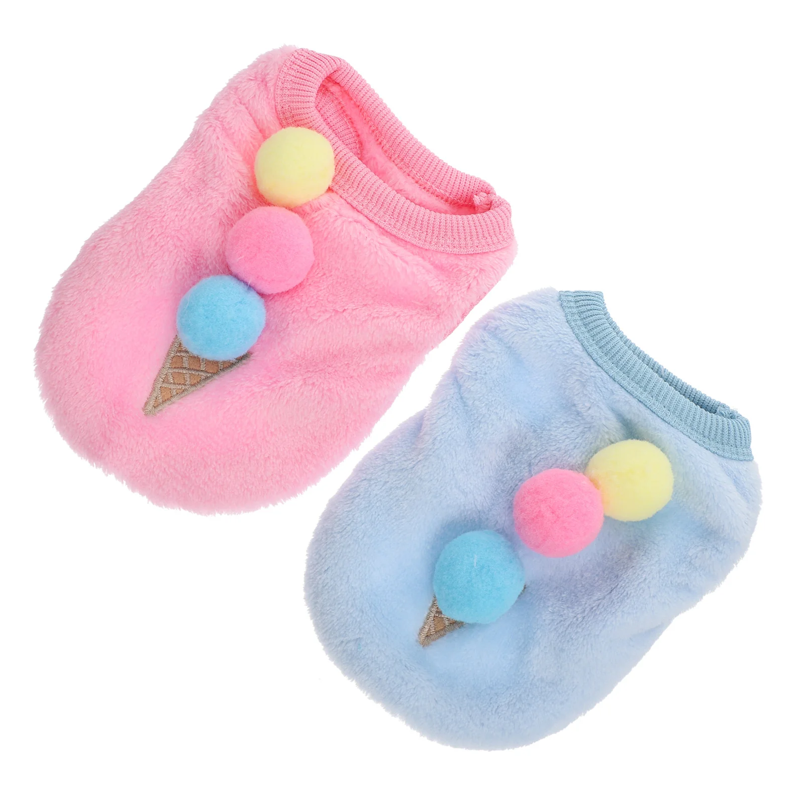 

2Pcs Ice Cream Pattern Bunny Vest Pet Costume Rabbit Clothes Cosplay Outfit Photography Prop Rabbit Clothes Pet Cosplay Costume