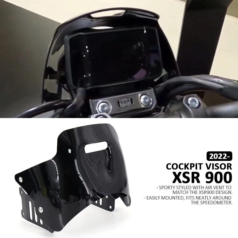 

XSR900 Windshield Windscreen For Yamaha XSR 900 xsr900 2022 2023 Motorcycle Accessories Wind Deflector Flyscreen with Bracket