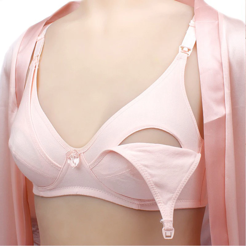 Breastfeeding Maternity Nursing Bra Pregnant Underwear Pregnant Women Gathered Push Up Bra Wireless Feeding Seamless Bras Ladies