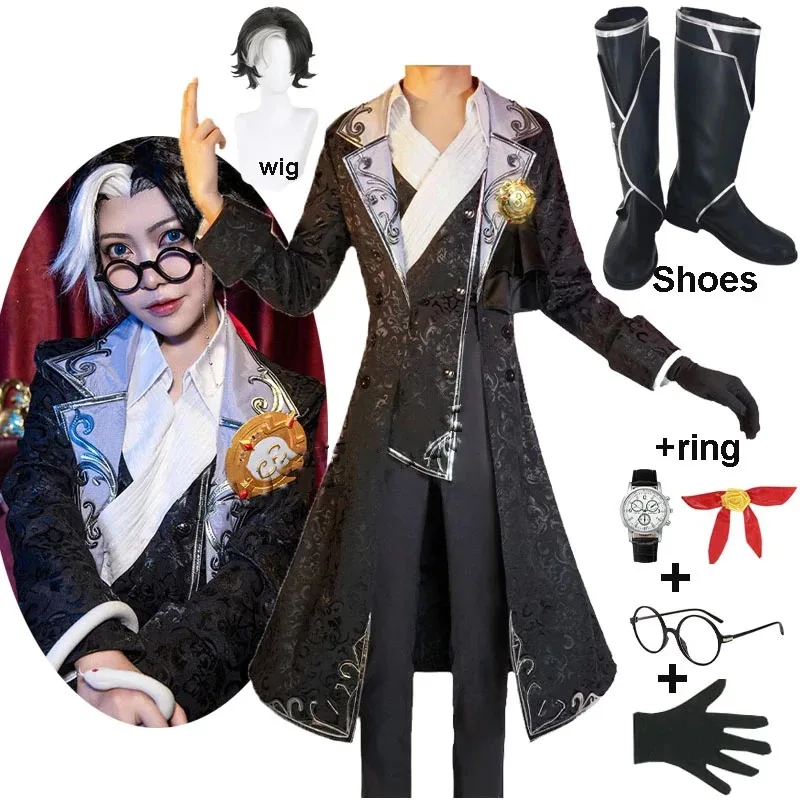 

Game Identity V Cosplay Costumes Photographer Joseph Desaulniers Cosplay Costume D.M Skin Uniforms Wig shoes For Adult Halloween