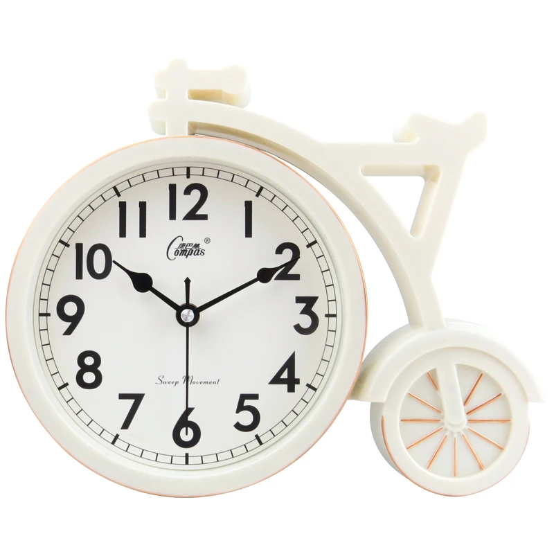 

Creativity Bicycle Decoration Desk Clock Living Room Mute Clock Watch Nightstand Alarm Clock Restaurant Desktop Gadgets Table