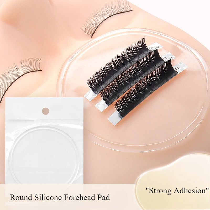 Almohadillas de extensión de pestañas profesionales, soporte redondo de silicona para injerto de pestañas postizas, paleta, almohadilla para la frente, herramienta de belleza, 2 uds.