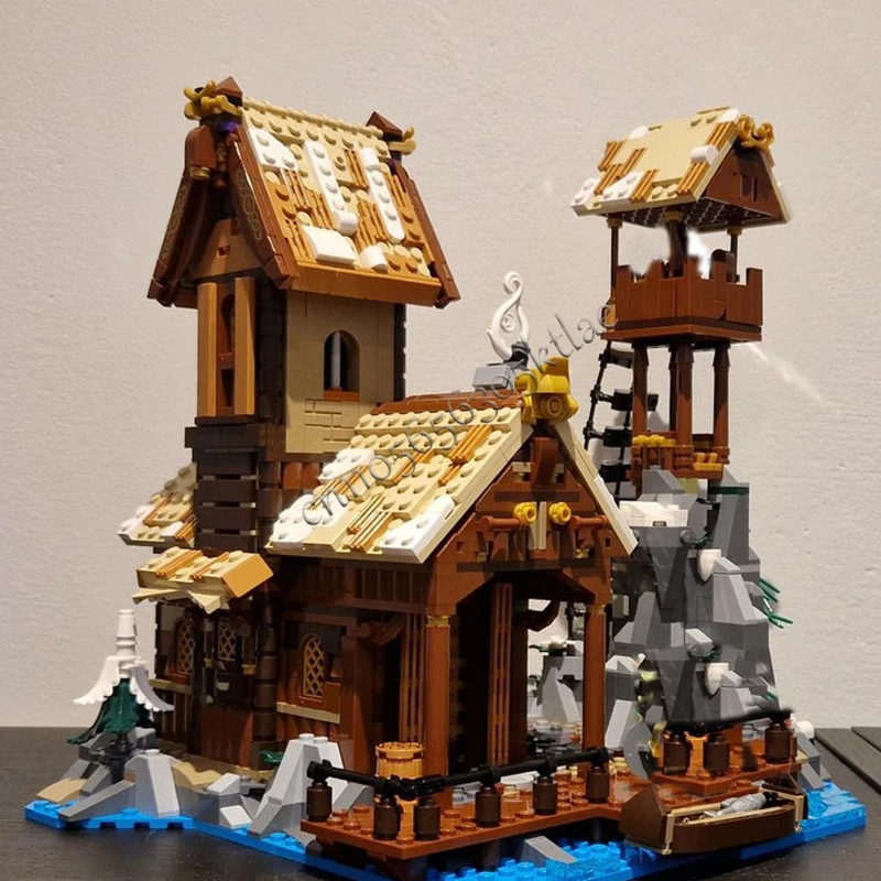 1837 PCS Famous Medieval Modular Classic Port Harbor Construction Base Building Block Model Children Assembly Toy Birthday Gifts