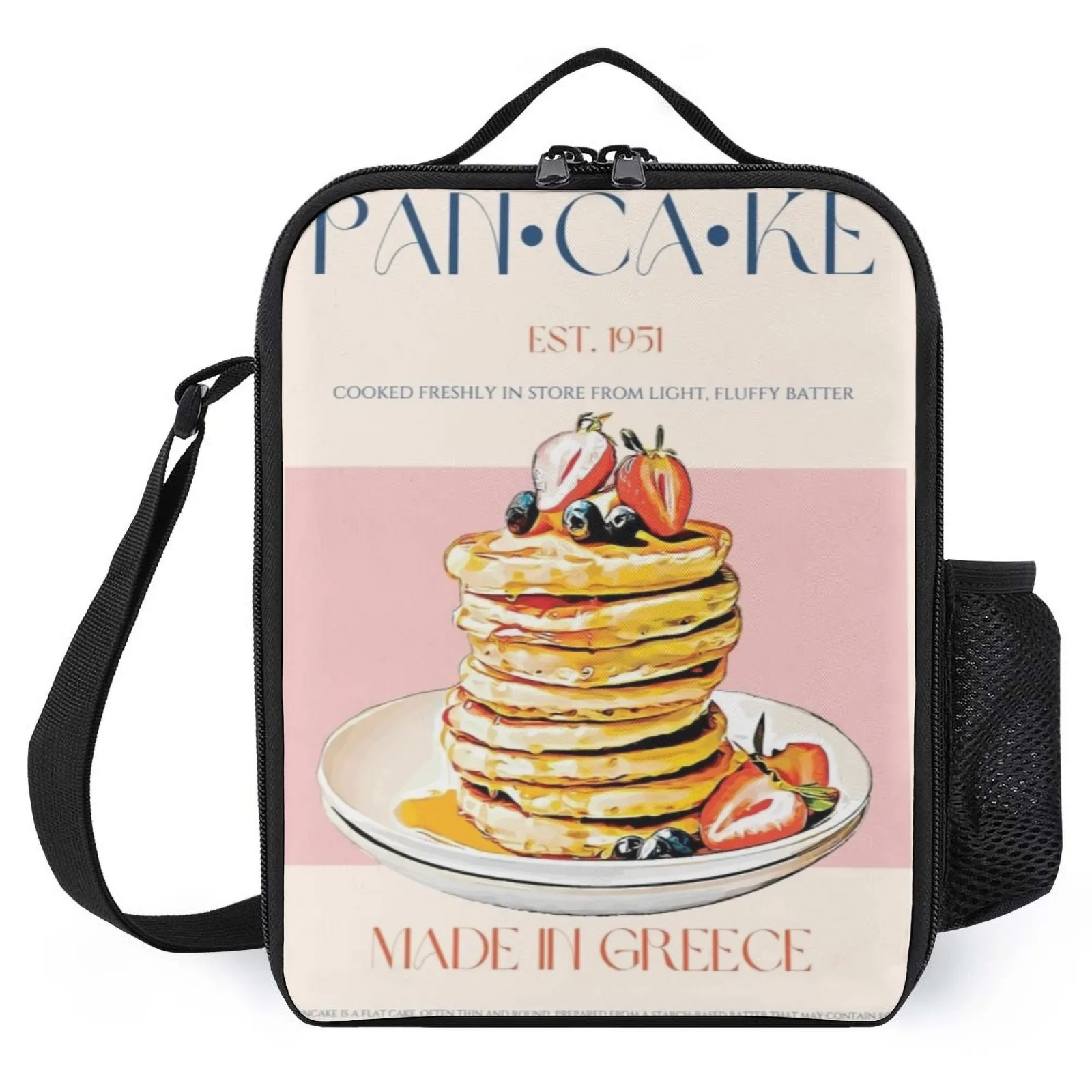 

Сумка для холода с принтом Pancake Lonchera Termica, сумка для обеда, детский ланч-бокс, изоляционная сумка для ланча