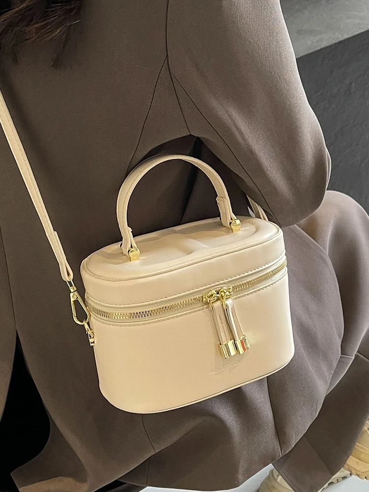 

Korean High-Grade Sense Women Mini Crossbody Bags New Summer Simple All-Match Soft Handle Handbag Lady Fashion Flap Bucket Bag