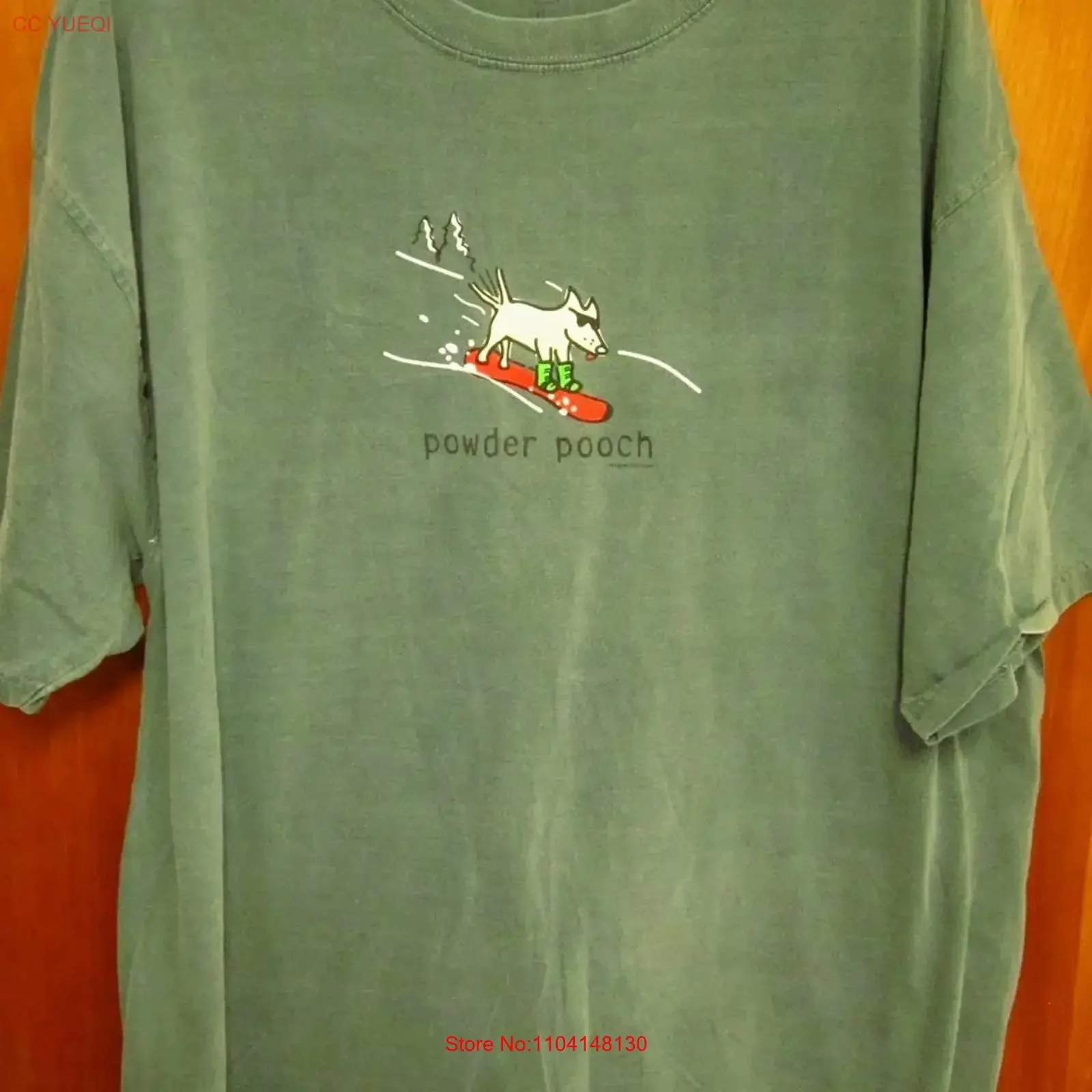 IT S A DOG LIFE skiing tee 2XL slalom Powder Pooch winter XXL lover vintage Washed Breathable fashion Stylish streetwear Casual