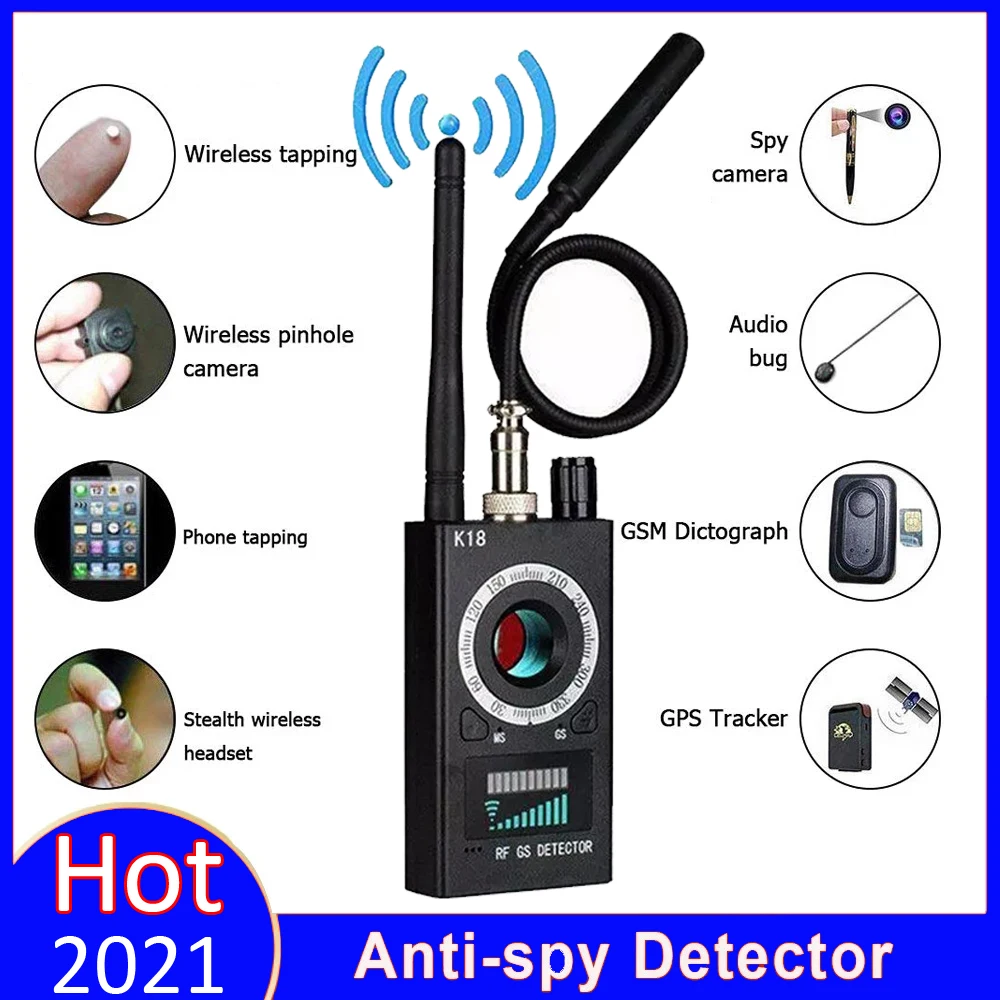 Anti-spy Camera Detector Mini Audio GSM Finder GPS Tracker Signal Lens RF Wireless Spy Things Device spy gadgets professional