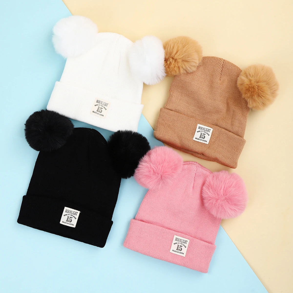 

Autumn and winter baby hats are warm, male and female babies autumn and winter birth caps, infants, newborns, and newborns