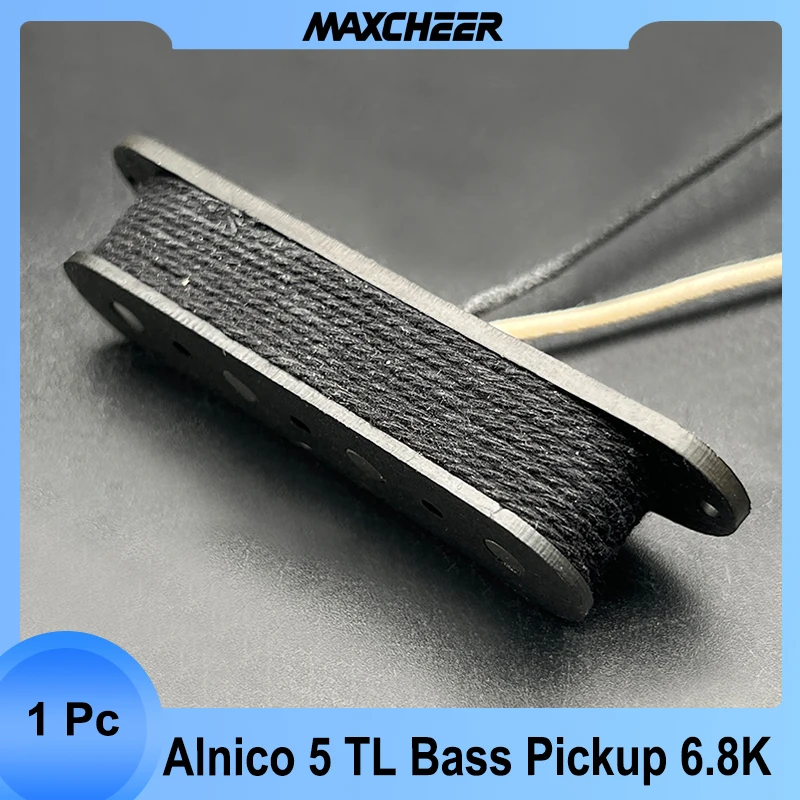 

Звукосниматель Alnico 5 TL Bass Single Coil Bridge Pickup в винтажном стиле для электрогитары, черный, 6.8K