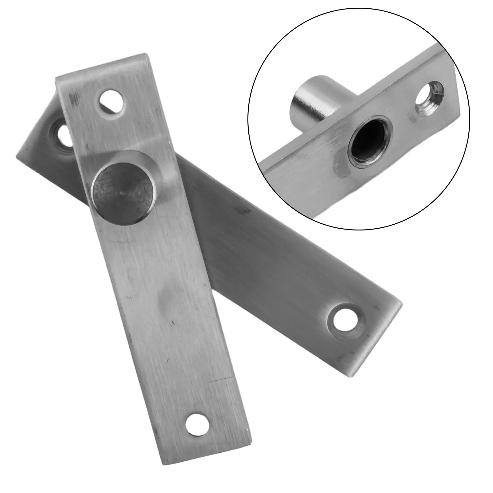 Home Office Pivot Hinge Kit Tool Shaft Silver Stainless Steel System 2 Pcs 360 Degree Accessory Doors For Wood