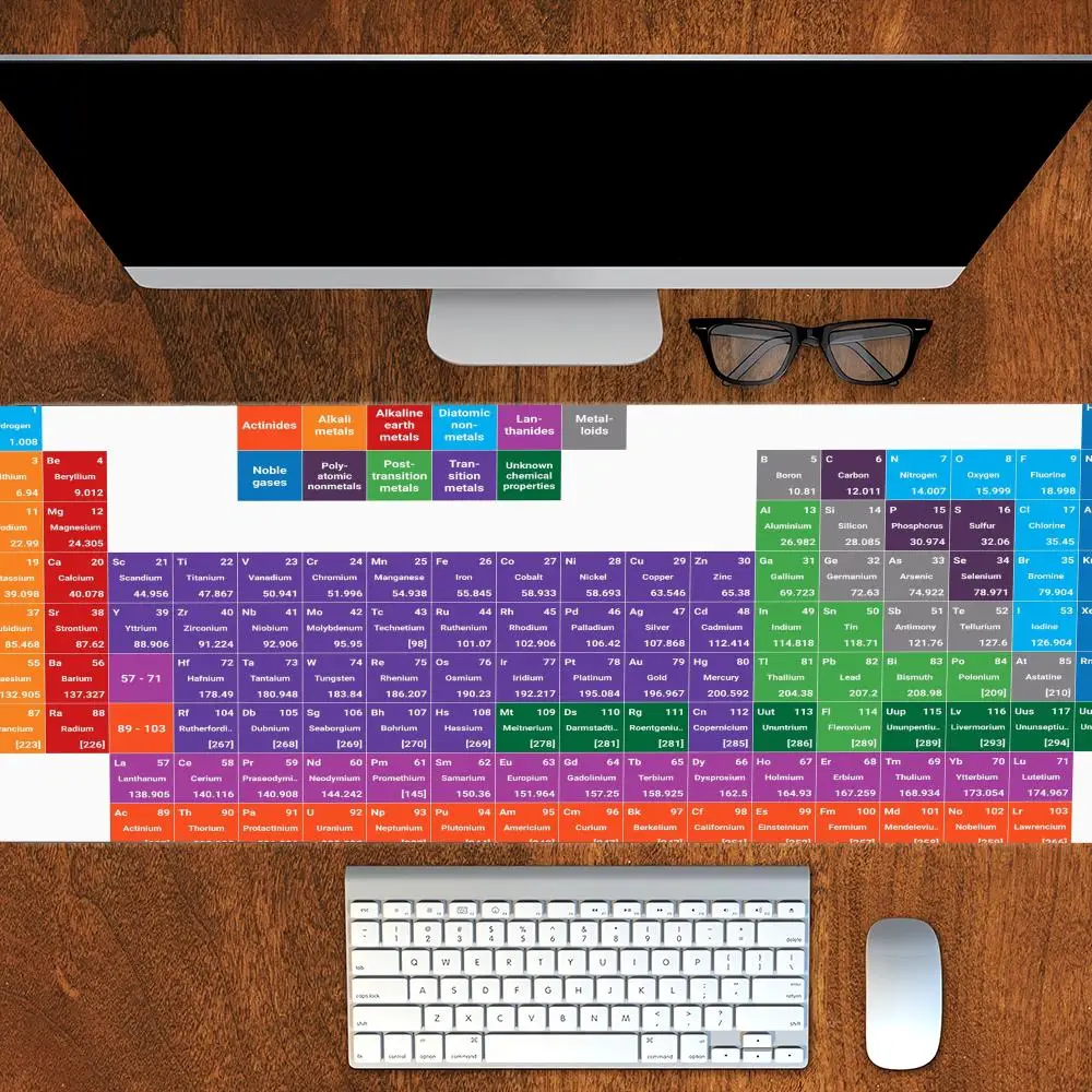 

Gaming Mousepad HYB XXC Large Periodic Table of Chemical Elem Mouse Pad xxl Anti-slip Mousepad Gaming Keyboard Desk Pad Mat PC