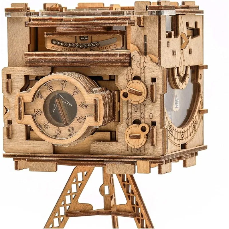 

Cluebox PRO - Sherlock's Camera Escape Room game sequential Puzzle box 3D wooden puzzle