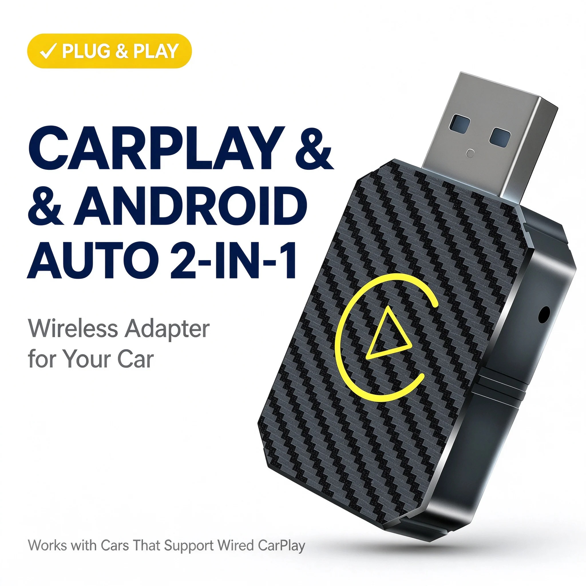 Hot-selling Carplay Wireless Adapter Android Auto Car Machine Interconnection Box 2-in-1 Carplay Box