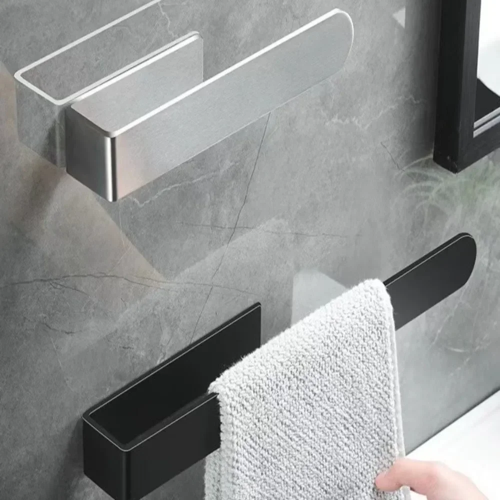 Non-punched Towel Rack Bathroom Rack Self-adhesive Bathroom Household Items Kitchen Towel Hand Towel Rack