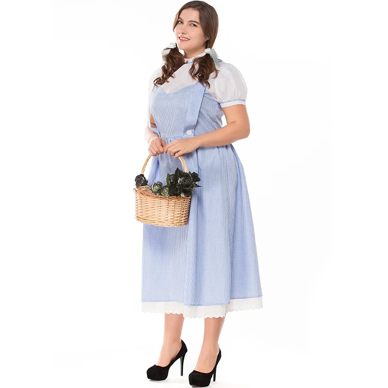 loween Dr Large Size ort Sve Country Sle Long Skirt Cosplay Costume for Women Summer 2024 Stage Performance