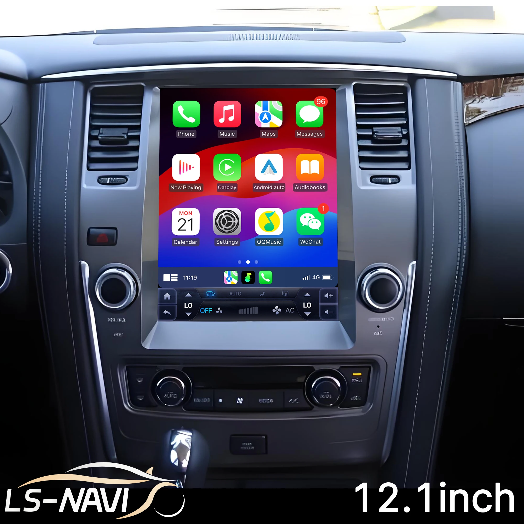 

12.1 Inch Android 14 Car Radio for Nissan Patrol Y62 Y61 2010-2020 with Wireless BT CarPlay Multimedia Touch Screen Head Unit