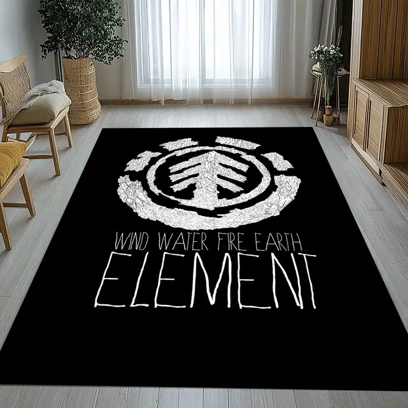 Fashion Boardsport Logo E-Element Skateboards Non-Slip Large Area Rug for Living Room,Bedroom Carpet Mat for Sofa,Home Decor