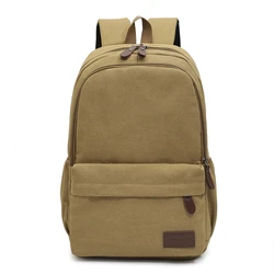 Vintage Casual Backpack Women Travel Bag Fashion Canvas High Capacity Solid Women's Backpack Student Zipper School Bag Unisex
