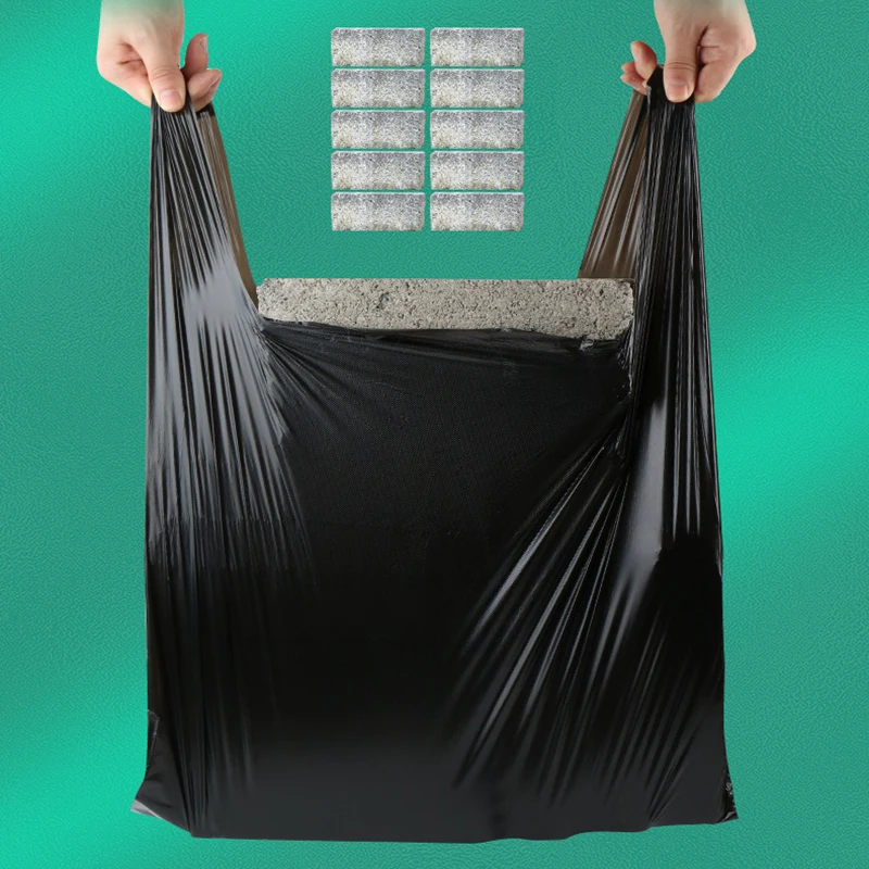 Large Thick Garbage Bag Large Rubbish Bag Plastic Thickened Disposable Plastic Bags For Hotel Village 40x65cm 50pcs