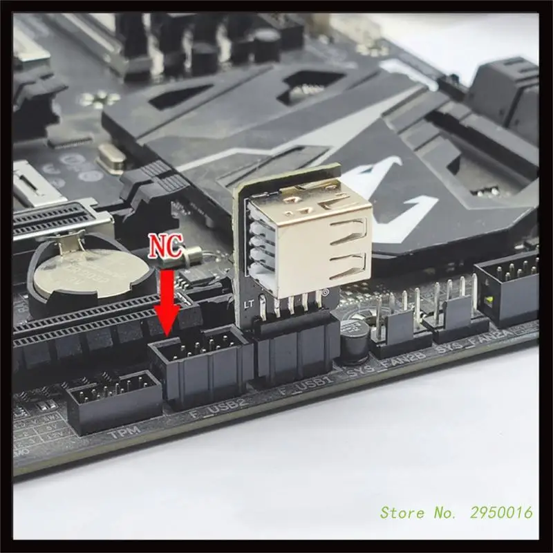 USB 2.0 Motherboard Header 9pin Motherboard to USB Adapter Connector USB2.0 A 9 Pin Female Converter for Wireless Mouse