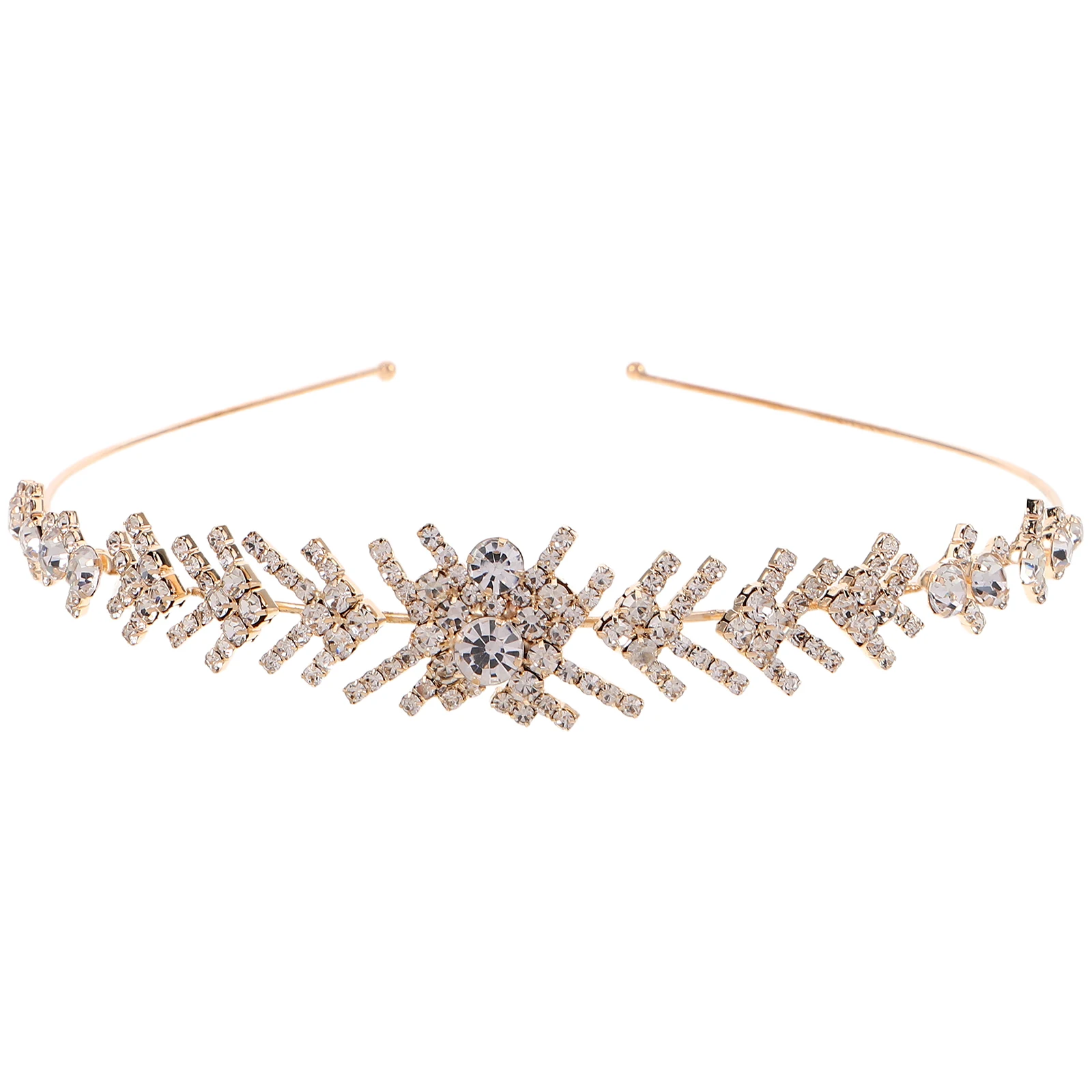

Sparkling Rhinestone Wedding Headband Bridal Hair Accessories Crown Design Secure Claw Chain Fit Shimmering Material For
