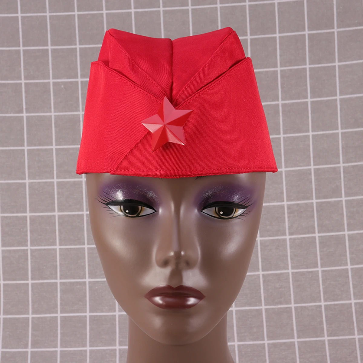 

1pc Stylish Military Peaked Hat Lightweight Red Random Pattern For Party Performance Sailor Dance Tricorne Berets Cap Headwear