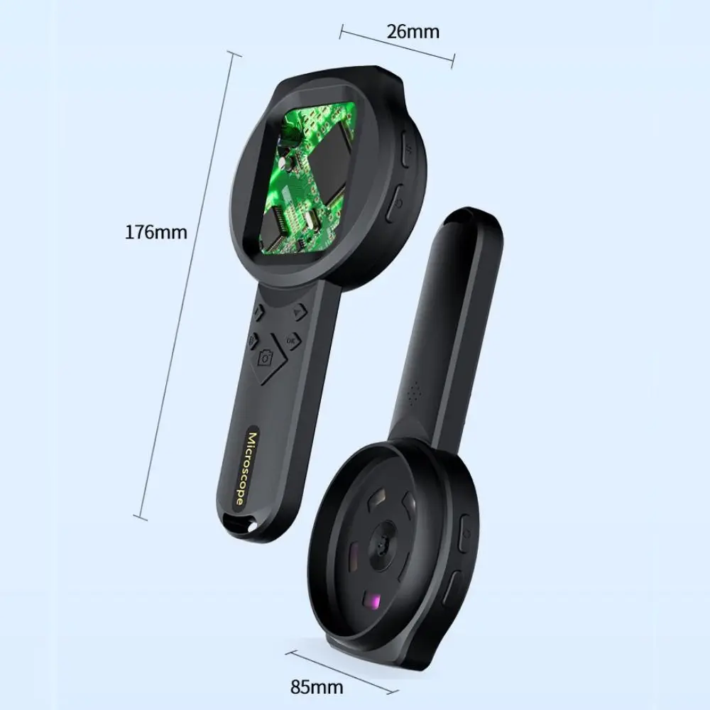 مجهر رقمي IPS 2.8 بوصة HD 1080P 2MP مجهر بصري محمول 100X تكبير مجهر علمي إلكتروني #6