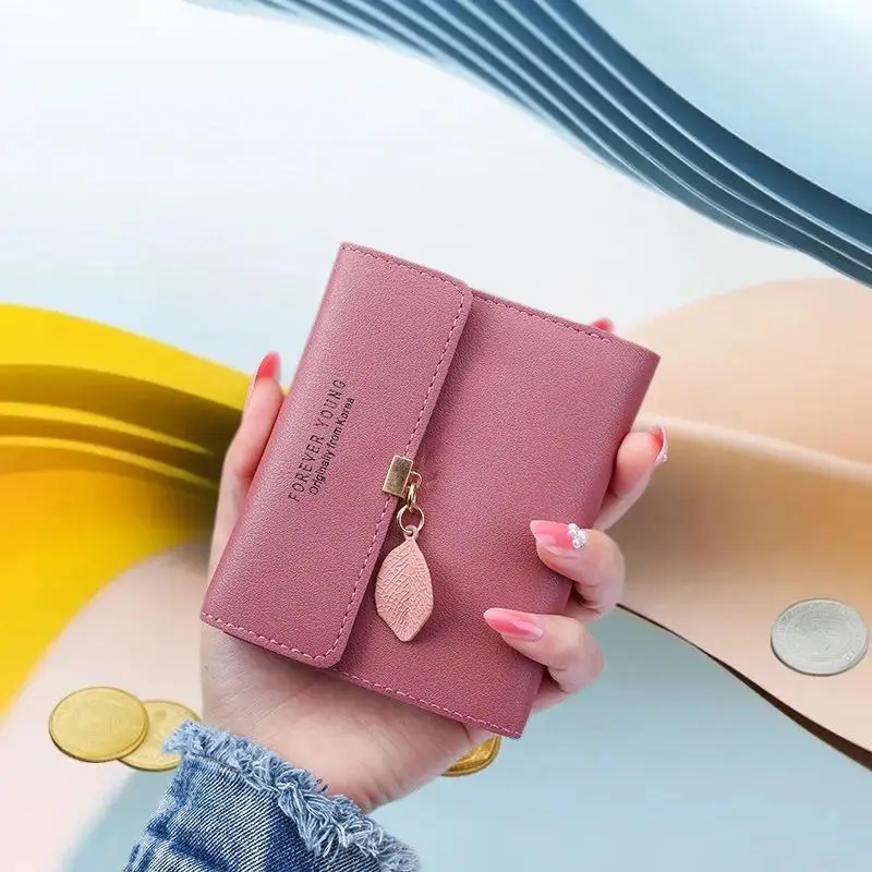 

Chic Short Women Wallets; PU Leather, Tassel Detailing, Trendy Design, and Built-in Card Holder.