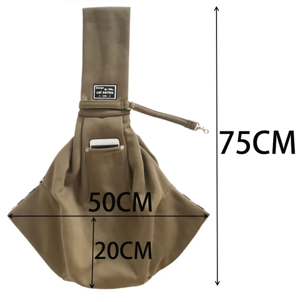 Pet Crossbody Shoulder Bag Sling Carrier for Pet Outdoor with Side Small Pocket Shoulder Bag 8 Colors Durable Solid Color Soft