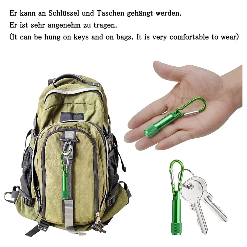 N08R 14Pcs Mini Torch Key Ring LED Key Pendant Torch Aluminium Small Hand Lamp Torch Children For Outdoor Camping Cycling