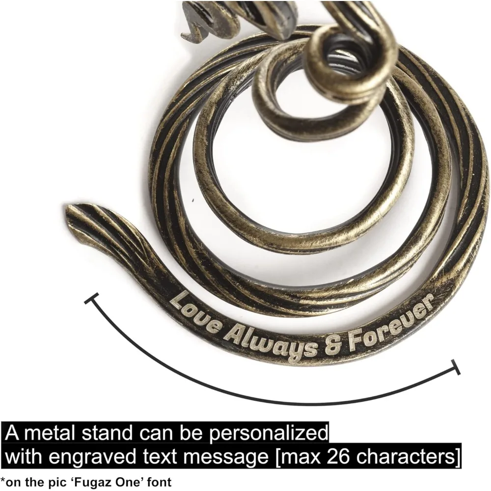 وردة معدنية برونزية مخصصة - مثالية لهدايا الذكرى السنوية للزفاف الثامن والعشرون #2