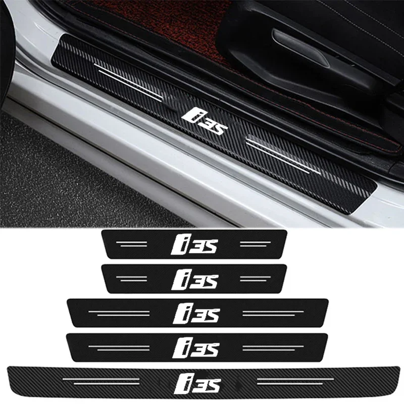 Car Door Threshold Decals Sill Trim Stickers Trunk Bumper Strip for BMW i3s Logo i Z Series i3 i01 i01N i8 i12 Z1 Z3 E52 Z4