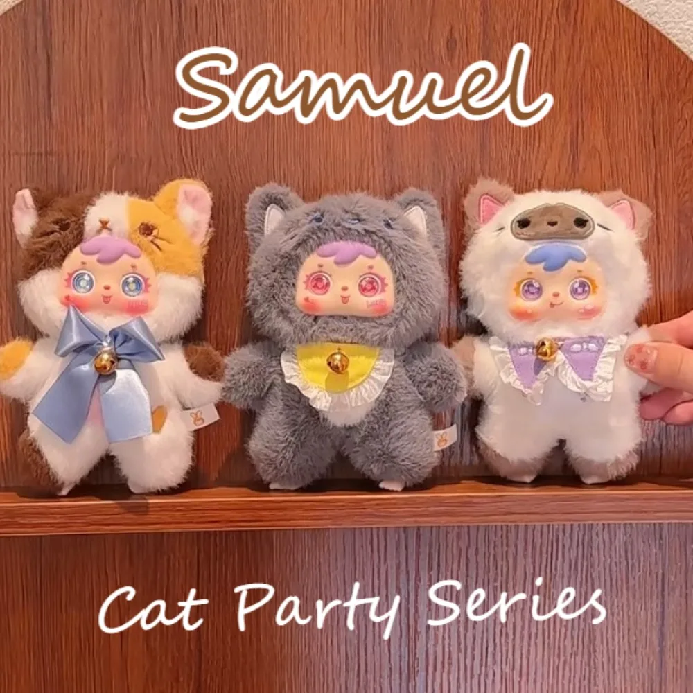 

Samuel Cat Party Series Plush Cute Blind Box Collectibles Pendant Mysterious Box Doll Desktop Ornament Surprise Girl Gift