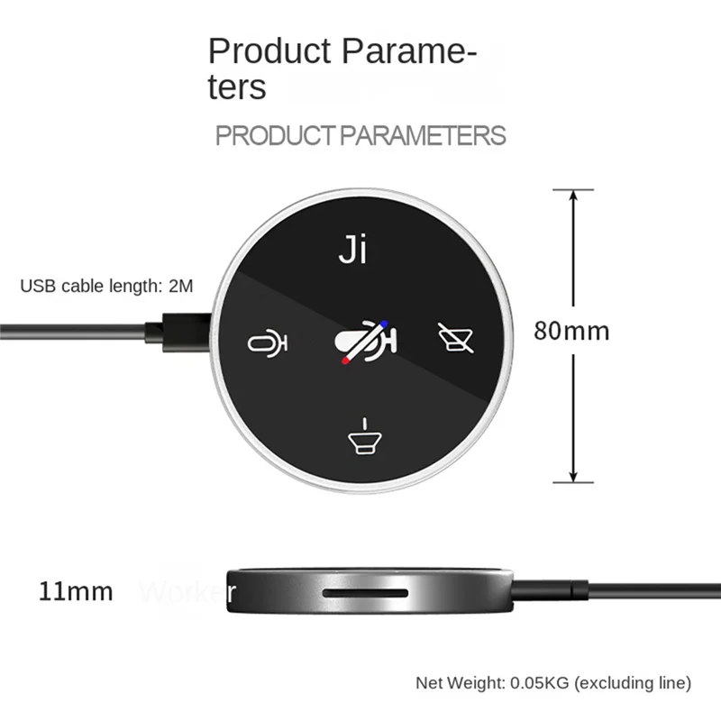 

X62A_USB Desktop Mic with Speaker for PC Video Meeting Game Conference(B)