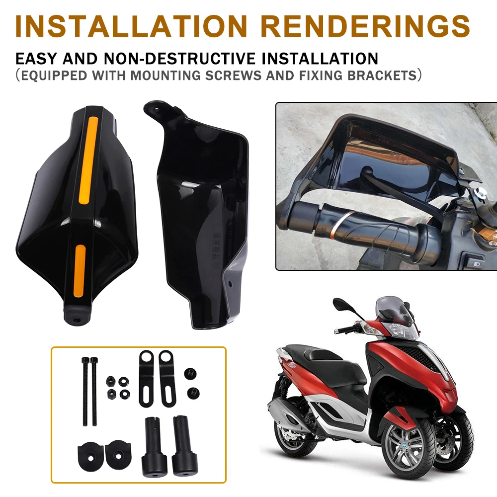 For PIAGGIO MP3 300 MP3 400 MP3 500 Motorcycle Accessories Handguard Windshield Hand Guards Handle Wind Shield Hand Protector