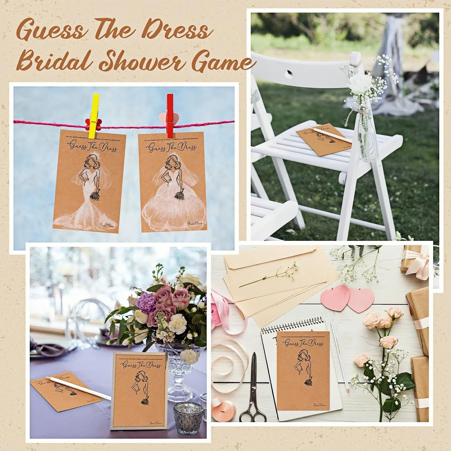 20pcs/set Guess the Dress Bridal Shower Games for Guests, Wedding Shower  Games Cards, Fun Wedding Party Supplies Games Ideas - AliExpress 15