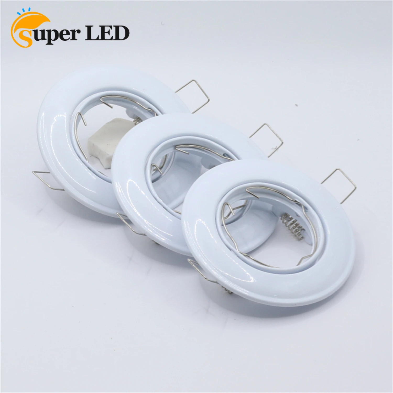 

Matel Round Black White Lighting Accessories Led Spot Light Frame Holders MR16 GU5.3 Lamp Fittings Led Ceiling Downlight Fixture