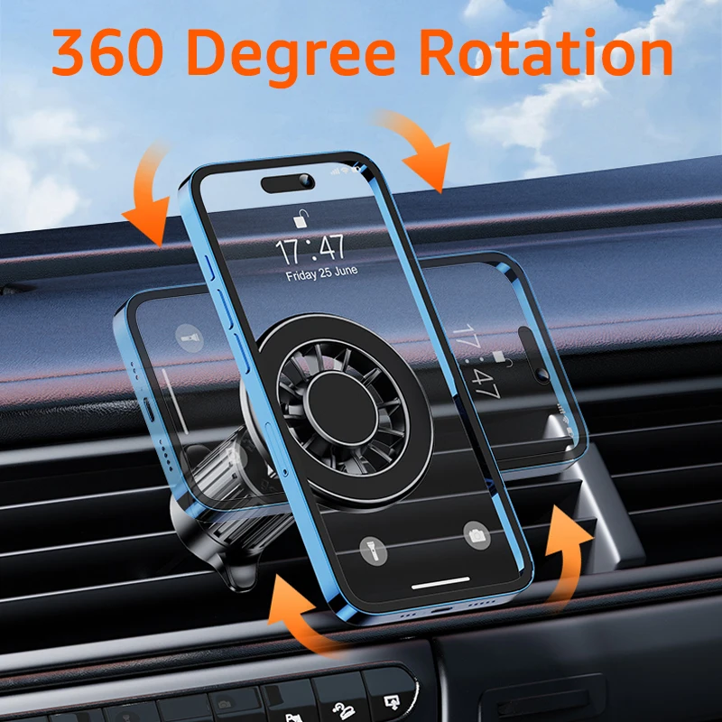 iBudim Universal Magnetic Car Phone Holder for MagSafe Strong Magnet Car Air Outlet Clip Cellphone GPS Bracket for iPhone Xiaomi