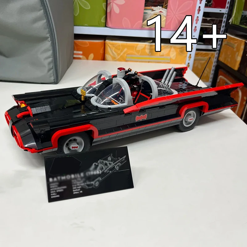 Nuevo 2026, 1822 Piezas, Serie de Héroes de TV Clásicos, Super Bat 76328, Modelo de Batimóvil, Bloques de Construcción, Regalo de Cumpleaños y Festividades